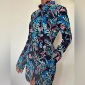 H&M Floral Long Sleeve Dress - Blue and Pink